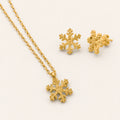 Collana e Orecchini Snow Flake, in acciaio
