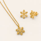 Collana e Orecchini Snow Flake, in acciaio