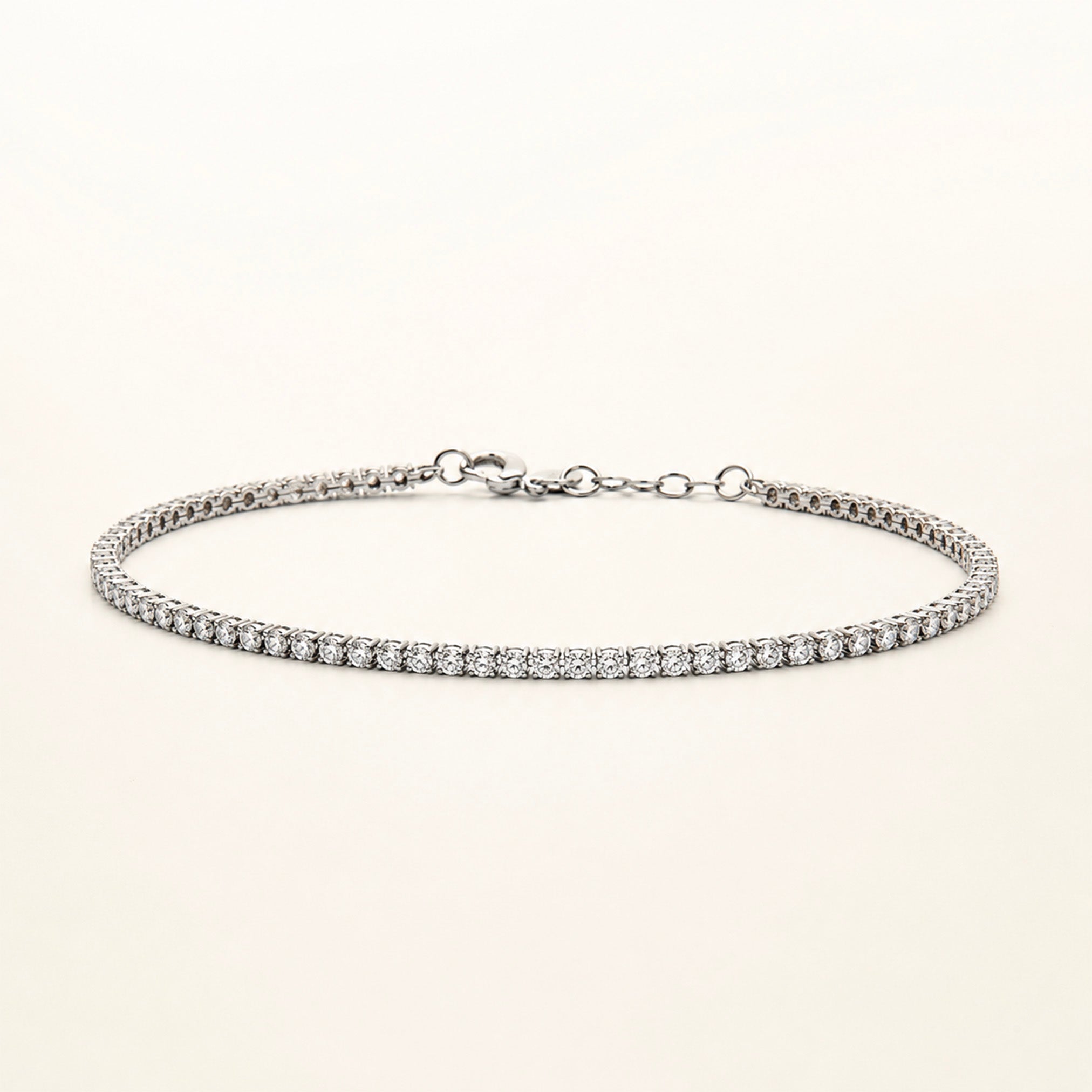 Tennis bracelet, in steel