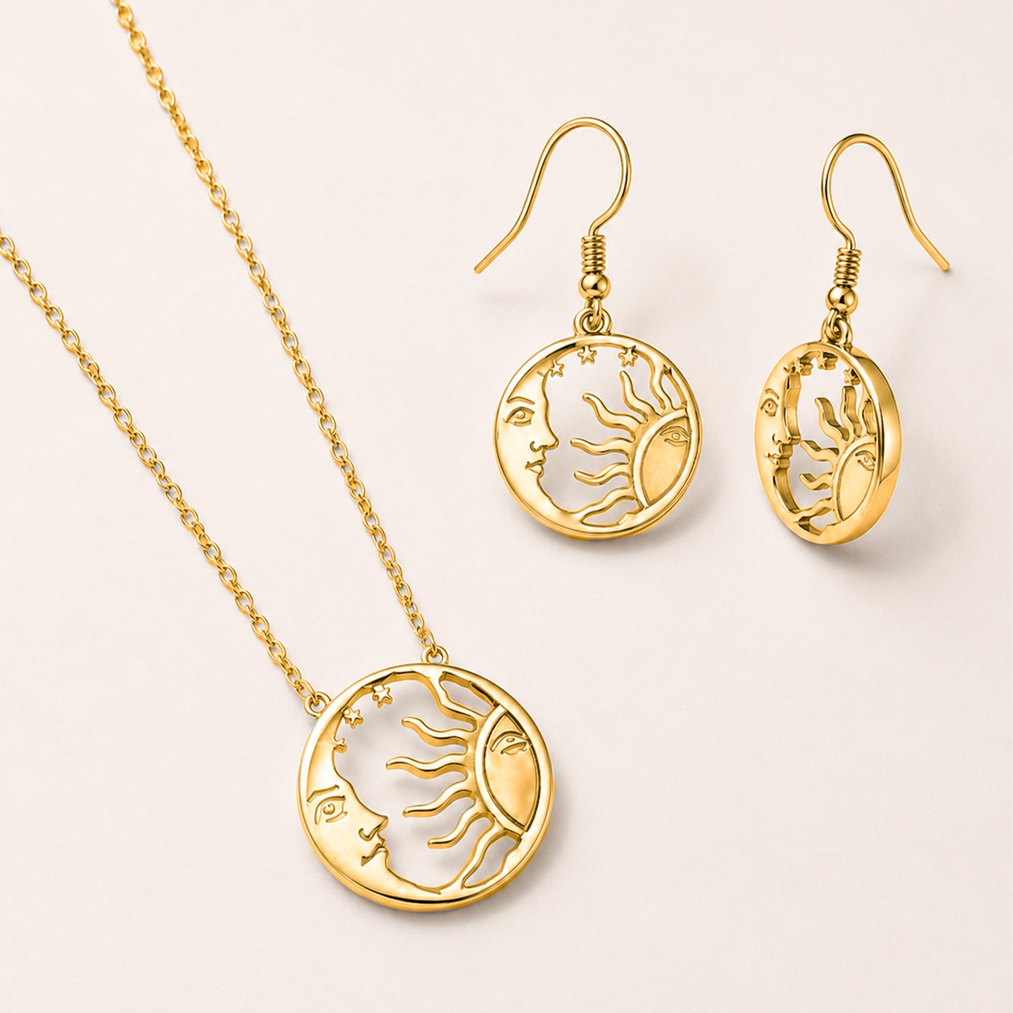 Astra Necklace and Earrings, in steel