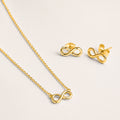 Endless Necklace and Earrings, in steel