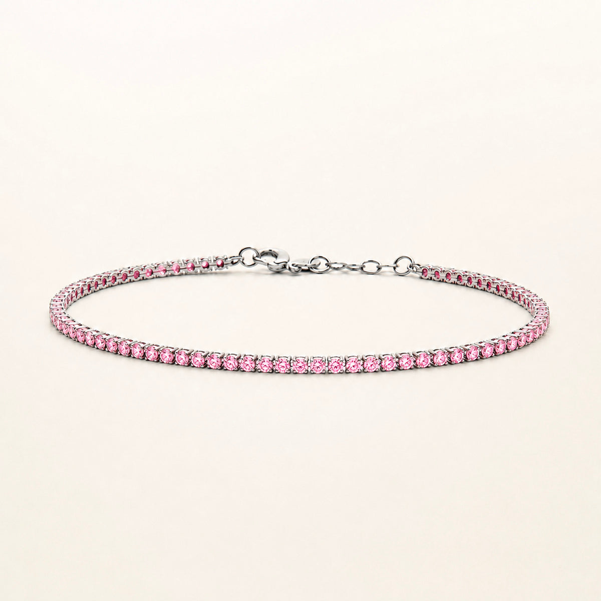 Tennis bracelet, in steel